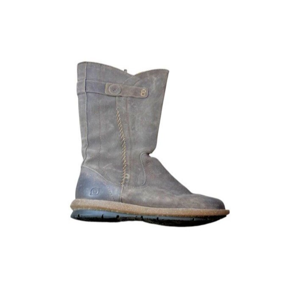 Born Tonic Distressed Brown Suede Leather Boots Womens Size 9 Riding No Insoles